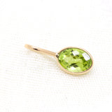 Natural Peridot Gemstone 14k Yellow Gold Pendant