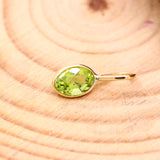 Natural Peridot Gemstone 14k Yellow Gold Pendant