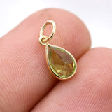 Natural Peridot Gemstone 14k Yellow Gold Pendant