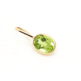 Natural Peridot Gemstone 14k Yellow Gold Pendant