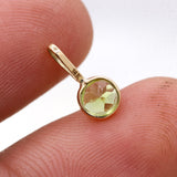 Natural Peridot Gemstone 14k Yellow Gold Pendant