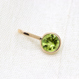 Natural Peridot Gemstone 14k Yellow Gold Pendant