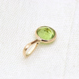 Natural Peridot Gemstone 14k Yellow Gold Pendant