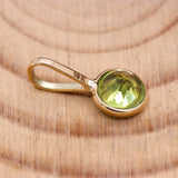 Natural Peridot Gemstone 14k Yellow Gold Pendant