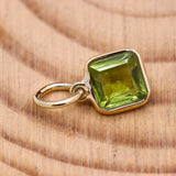 14k Yellow Gold Natural Peridot Gemstone Pendant