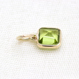 14k Yellow Gold Natural Peridot Gemstone Pendant