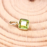 14k Yellow Gold Natural Peridot Gemstone Pendant