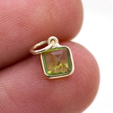 14k Yellow Gold Natural Peridot Gemstone Pendant