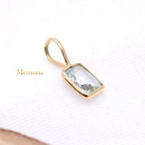 Natural Blue Topaz Gemstone 14k Yellow Gold Pendant