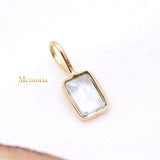 Natural Blue Topaz Gemstone 14k Yellow Gold Pendant