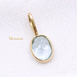 Natural Blue Topaz Gemstone 14k Yellow Gold Pendant