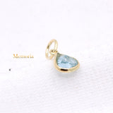 Natural Blue Topaz Gemstone 14k Yellow Gold Pendant