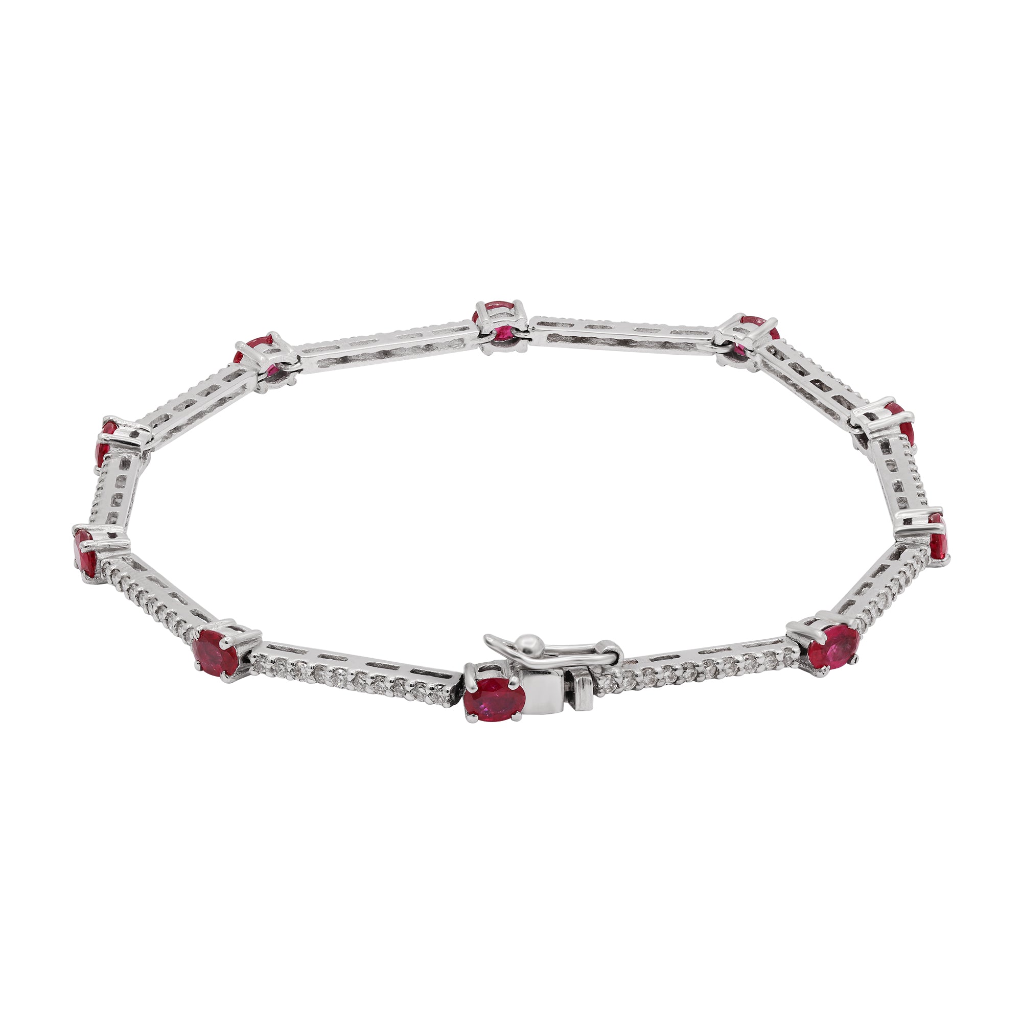14K Gold Marquise Ruby Cluster Bracelet – FERKOS FJ