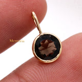 14k Yellow Gold Natural Smoky Quartz Gemstone Pendant