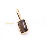 14k Yellow Gold Natural Smoky Quartz Gemstone Pendant