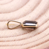 14k Yellow Gold Natural Smoky Quartz Gemstone Pendant