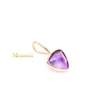 14k Yellow Gold Natural Amethyst Gemstone Pendant