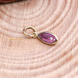 14k Yellow Gold Natural Amethyst Gemstone Pendant