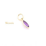 14k Yellow Gold Natural Amethyst Gemstone Pendant