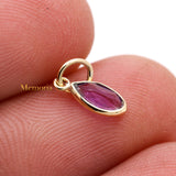 14k Yellow Gold Natural Amethyst Gemstone Pendant