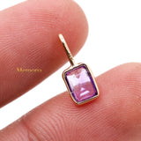 14k Yellow Gold Natural Amethyst Gemstone Pendant