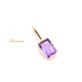 14k Yellow Gold Natural Amethyst Gemstone Pendant