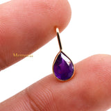 14k Yellow Gold Natural Amethyst Gemstone Pendant