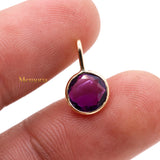 14k Yellow Gold Natural Amethyst Gemstone Pendant