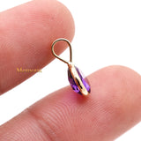 14k Yellow Gold Natural Amethyst Gemstone Pendant