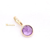 14k Yellow Gold Natural Amethyst Gemstone Pendant