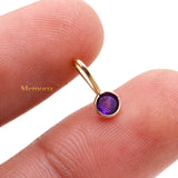 14k Yellow Gold Natural Amethyst Gemstone Pendant