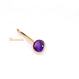 14k Yellow Gold Natural Amethyst Gemstone Pendant