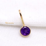 14k Yellow Gold Natural Amethyst Gemstone Pendant