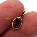 14k Yellow Gold Natural Garnet Gemstone Pendant