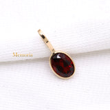 14k Yellow Gold Natural Garnet Gemstone Pendant