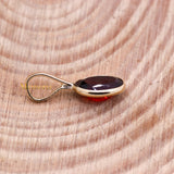 14k Yellow Gold Natural Garnet Gemstone Pendant