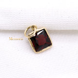 14k Yellow Gold Natural Garnet Gemstone Pendant