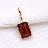 14k Yellow Gold Natural Garnet Gemstone Pendant