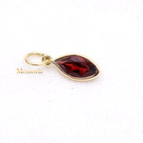 14k Yellow Gold Natural Garnet Gemstone Pendant