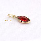 14k Yellow Gold Natural Garnet Gemstone Pendant