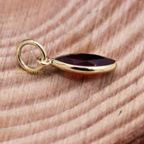 14k Yellow Gold Natural Garnet Gemstone Pendant