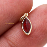 14k Yellow Gold Natural Garnet Gemstone Pendant