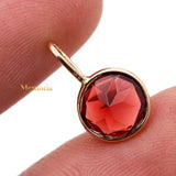 14k Yellow Gold Natural Garnet Gemstone Pendant