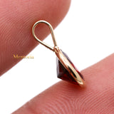 14k Yellow Gold Natural Garnet Gemstone Pendant