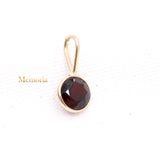 14k Yellow Gold Natural Garnet Gemstone Pendant