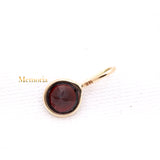 14k Yellow Gold Natural Garnet Gemstone Pendant