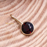 14k Yellow Gold Natural Garnet Gemstone Pendant