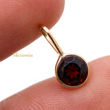 14k Yellow Gold Natural Garnet Gemstone Pendant