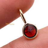 14k Yellow Gold Natural Garnet Gemstone Pendant