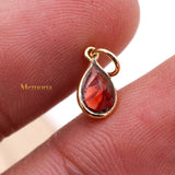 14k Yellow Gold Natural Garnet Gemstone Pendant